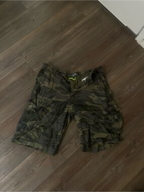 Othr Men's Camo Cargo Shorts - Olive & Dark Green